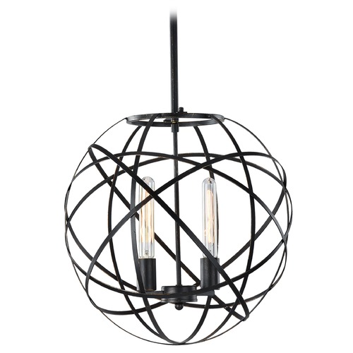 Matteo Lighting Atom Black Pendant by Matteo Lighting C57802BK