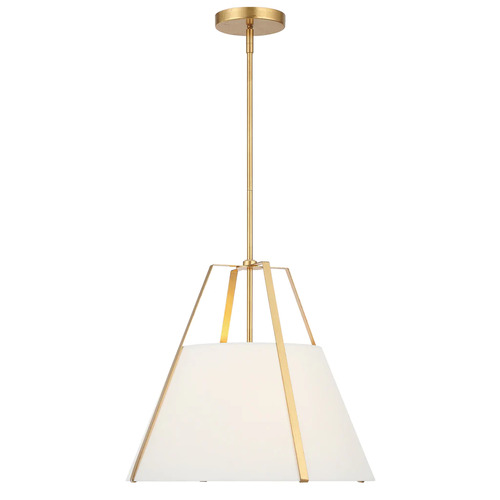 Fulton 20-Inch Wide Pendant in Antique Gold by Crystorama Lighting