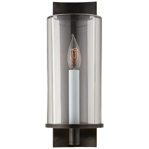 Visual Comfort Signature Collection Deauville Single Sconce in Bronze with Clear Glass by Visual Comfort Signature ARN2010BZCG