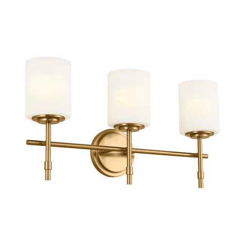 Ali 3-Light Vanity Light in Brushed Natural Brass by Kichler Lighting