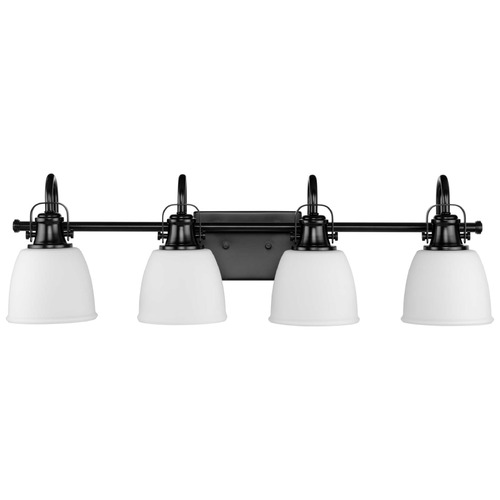 Progress Lighting Preston 4-Light Matte Black Vanity Light