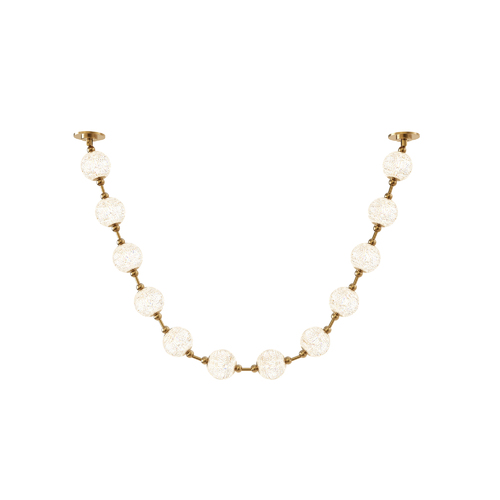 Marni 86.50-Inch Pendant in Natural Brass by Alora Lighting