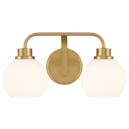 Meridian Natural Brass Bathroom Light