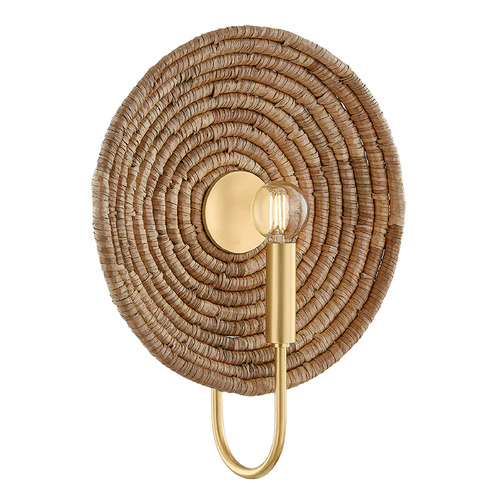 Mitzi by Hudson Valley Mitzi Anya Aged Brass Single Light Wall Sconce H1020101-AGB