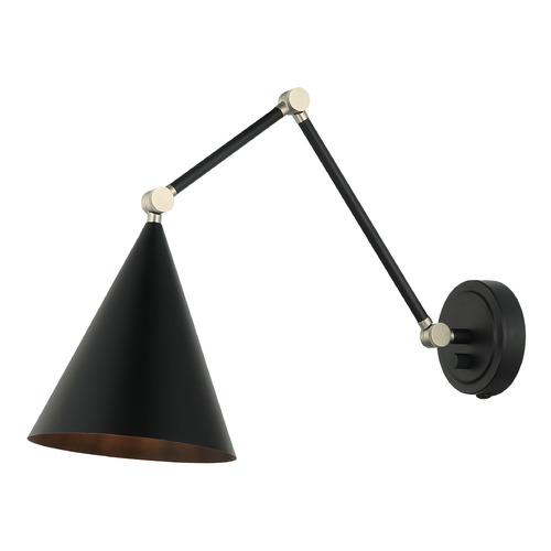 Matteo Lighting Pearson Matte Black Swing Arm Lamp