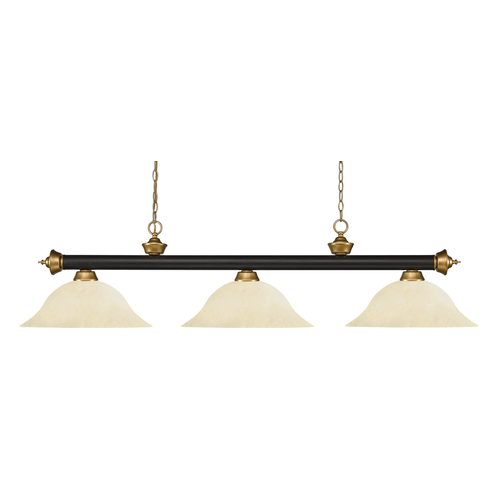 Riviera Bronze & Satin Gold Billiard Light by Z-Lite