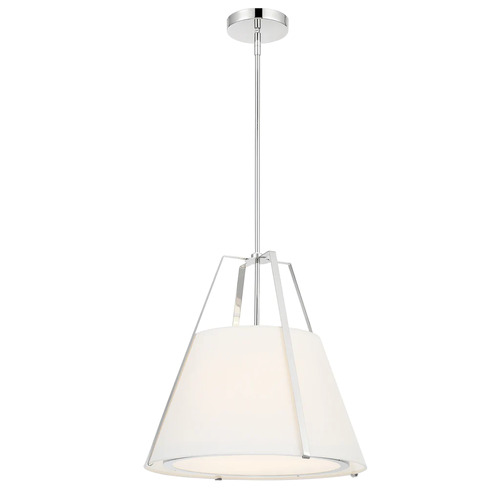 Fulton 20-Inch Wide Pendant in Polished Nickel by Crystorama Lighting