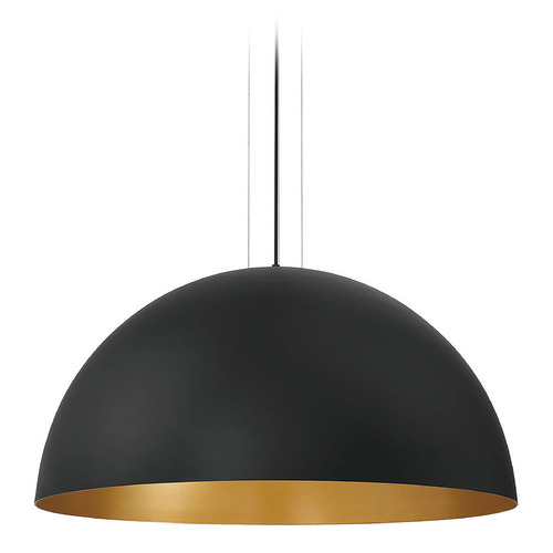 Eurofase Lighting Laverton 36-Inch Dome Pendant in Black & Gold by Eurofase Lighting 37224-028