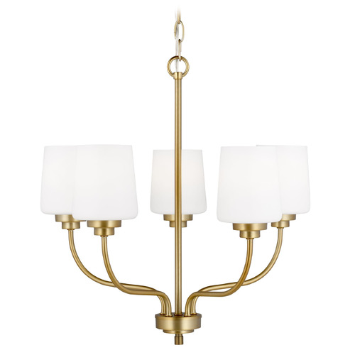Windom 20-Inch Satin Brass LED Chandelier by Generation Lighting