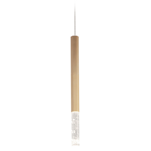 Diaphane 19.75-Inch LED Mini Pendant in Gold by ET2 Lighting