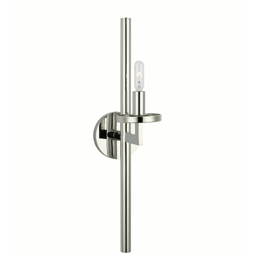 Visual Comfort Signature Collection Kelly Wearstler Liaison Single Sconce in Nickel by VC Signature KW2200PN