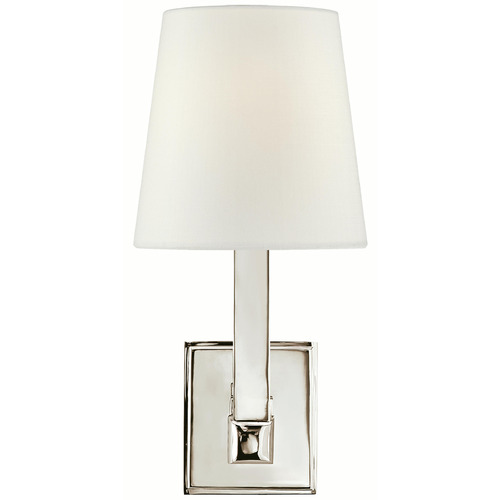 Visual Comfort Signature Collection Visual Comfort Signature Collection Chapman & Myers Square Tube Polished Nickel Sconce SL2819PN-L