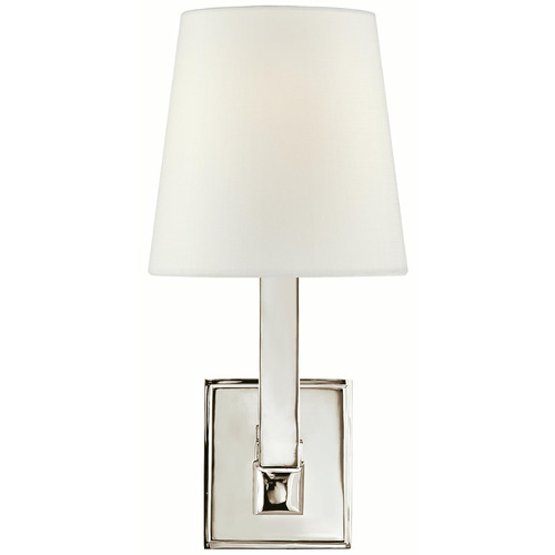 Visual Comfort Signature Collection Chapman & Myers Square Tube Polished Nickel Sconce