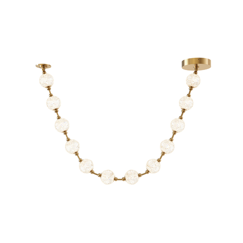 Marni 86.50-Inch Pendant in Natural Brass by Alora Lighting