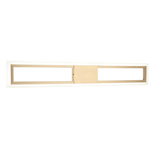 Matteo Lighting Valance Aged Gold Brass LED Vertical Bathroom Light