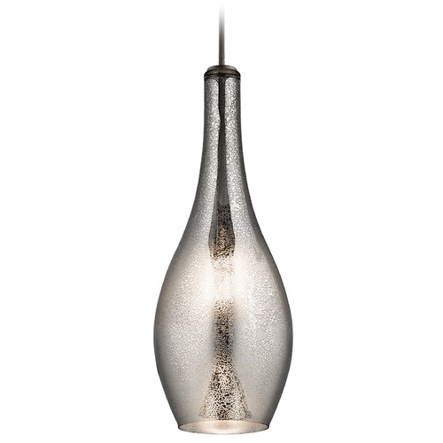 Kichler Lighting Everly 29.50-Inch High Mercury Glass Pendant in Olde Bronze by Kichler Lighting 42475OZMER