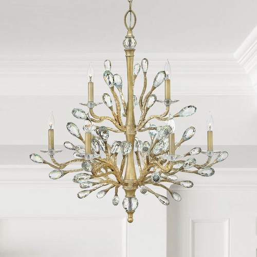 Fredrick Ramond Eve Champagne Gold LED Crystal Chandelier