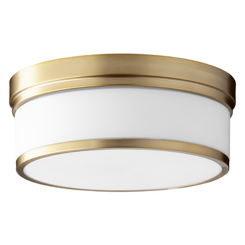 Quorum Lighting Celeste Aged Brass Flush Mount by Quorum Lighting 3509-14-80