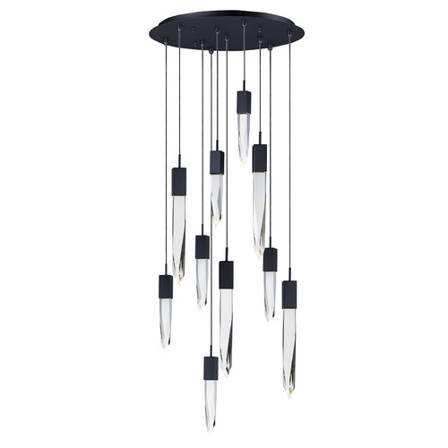 ET2 Lighting Quartz 10-Light LED Pendant in Black by ET2 Lighting E31247-20BK