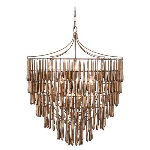Visual Comfort Signature Collection Julie Neill Vacarro Chandelier in Bronze Leaf by Visual Comfort Signature JN5132ABL