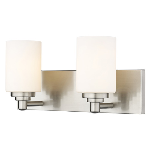 Z-Lite Soledad Brushed Nickel Bathroom Light by Z-Lite 485-2V-BN