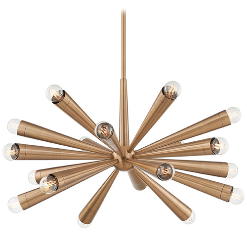 Troy Lighting Troy Lighting Keanu Patina Brass LED Chandelier F1030-PBR