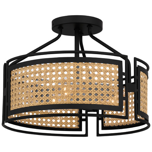Quoizel Lighting Priya Matte Black Semi-Flushmount Light