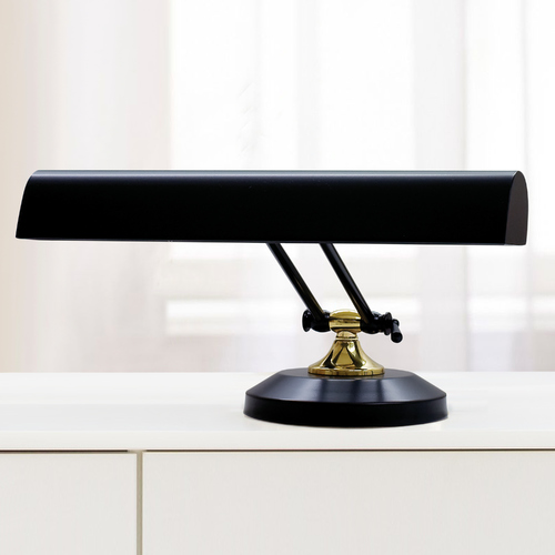Upright Piano Lamp in Black & Brass by House of Troy Lighting