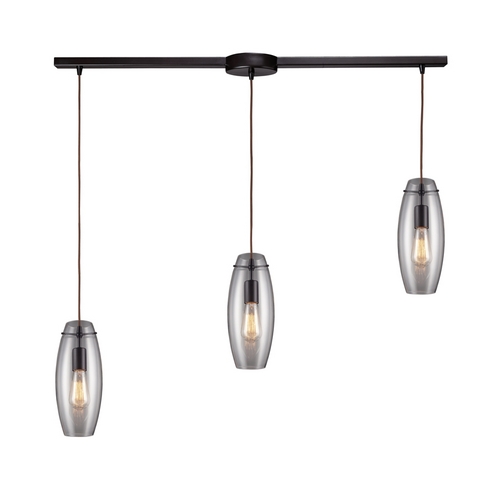 Elk Lighting Modern Multi-Light Pendant Light with Clear Glass and 3-Lights 60044-3L