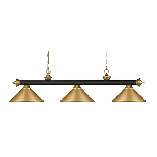 Riviera Bronze & Satin Gold Billiard Light by Z-Lite