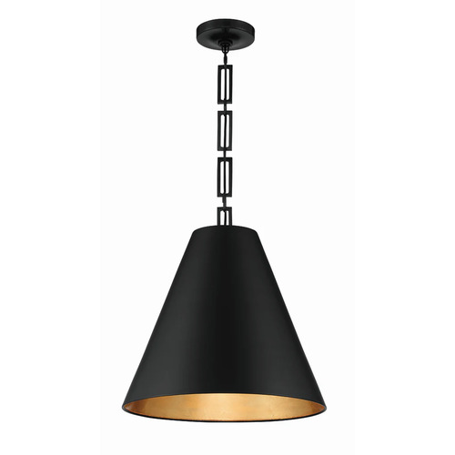 Alston 3-Light Chandelier in Black & Gold by Crystorama Lighting