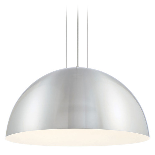 Eurofase Lighting Laverton 36-Inch Dome Pendant in Aluminum & White by Eurofase Lighting 37224-040