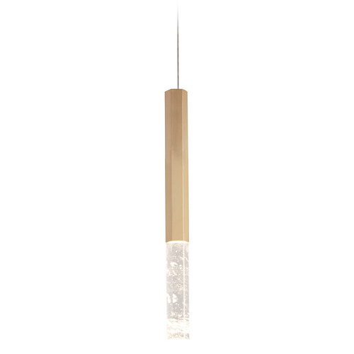 Diaphane 15.75-Inch LED Mini Pendant in Gold by ET2 Lighting