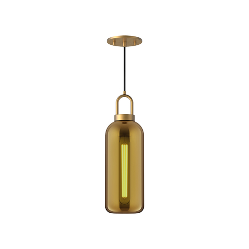 Soji 15-Inch Pendant in Aged Gold & Copper by Alora Lighting