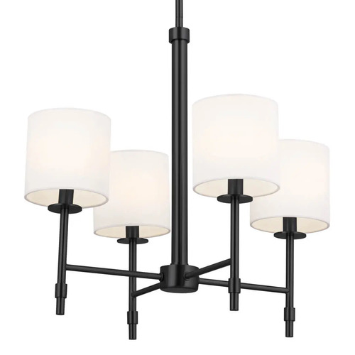 Ali 20-Inch Chandelier with Fabric Shades in Black by Kichler Lighting