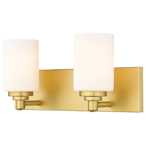 Z-Lite Soledad Brushed Gold Bathroom Light by Z-Lite 485-2V-BG