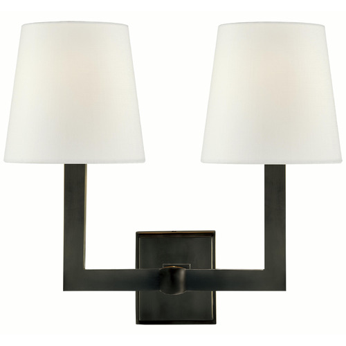 Visual Comfort Signature Collection Chapman & Myers Square Tube Bronze Sconce