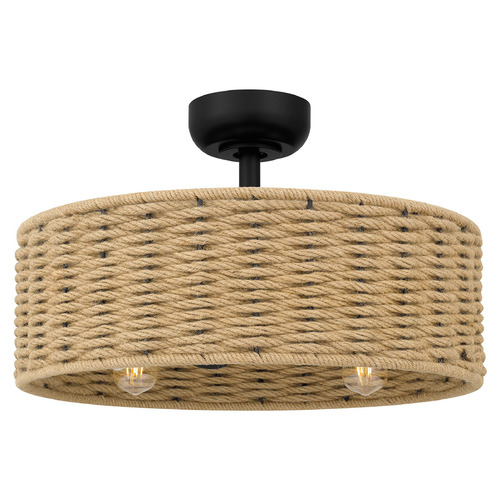 Quoizel Lighting Islander Matte Black LED Ceiling Fan with Light