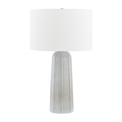 Mitzi by Hudson Valley Kel Table Lamp in Aged Brass & Ash by Mitzi by Hudson Valley HL822201-AGB/CRA