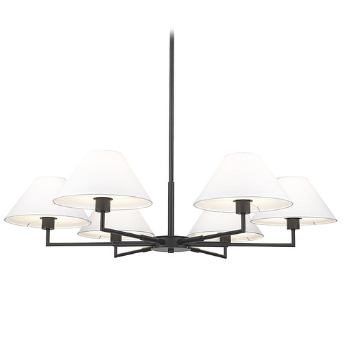 Z-Lite Z-Lite Leila Matte Black Chandelier 744-44R-MB