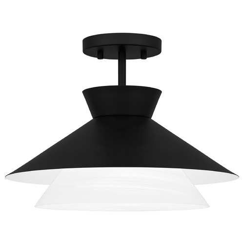 Quoizel Lighting Lionel Matte Black Semi-Flushmount Light