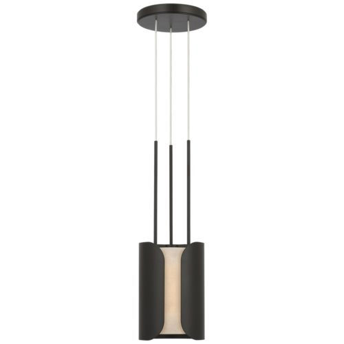 Armise 8-Inch LED Pendant in Matte Carbon by Visual Comfort Signature