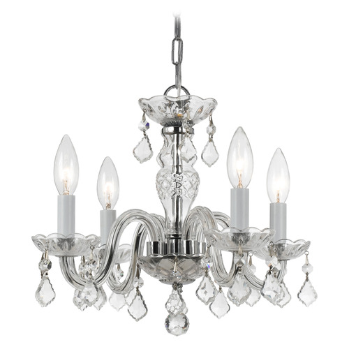 Crystorama Lighting Traditional Crystal Polished Chrome Crystal Chandelier