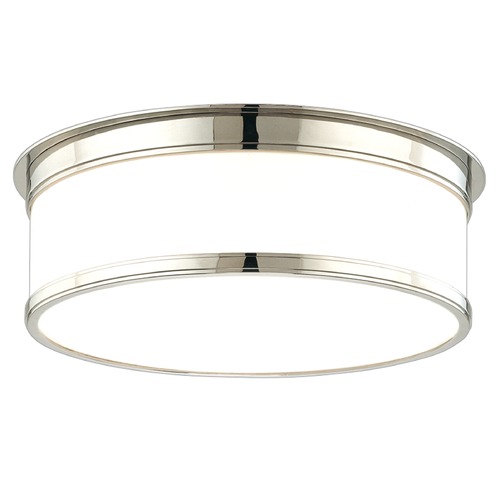 Geneva Flush Mount in Polished Nickel by Hudson Valley Lighting