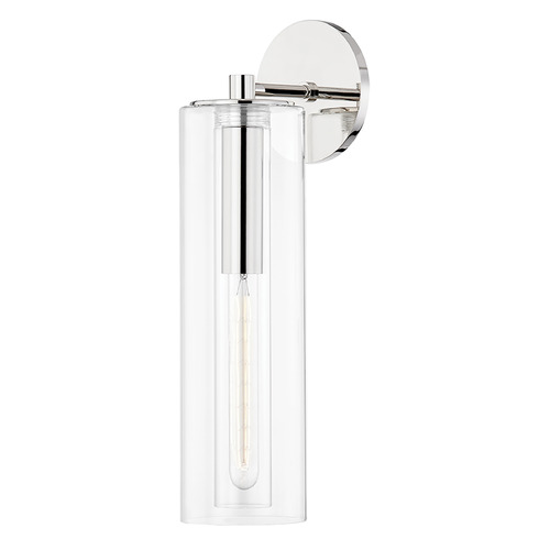 Mitzi Belinda Tall Polished Nickel Wall Sconce