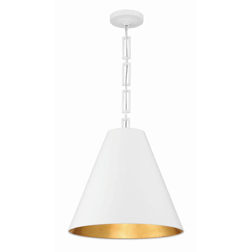 Alston 3-Light Chandelier in White & Gold by Crystorama Lighting