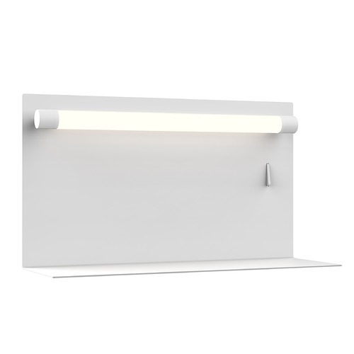 Dresden 12.25-Inch Wide LED Wall Mount with Shelf in White by Kuzco Lighting