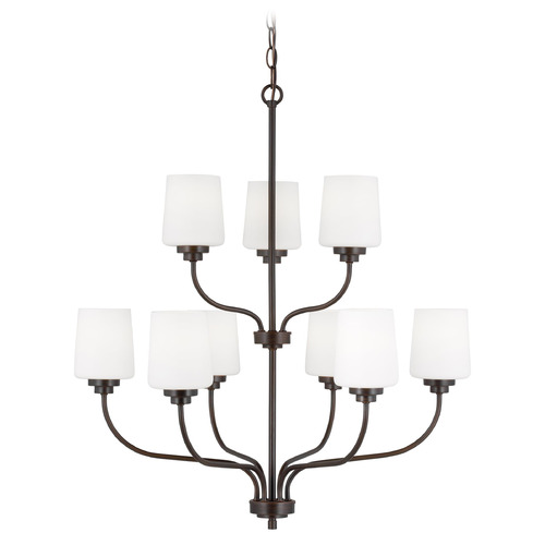 Windom 28-Inch Bronze LED Chandelier by Generation Lighting