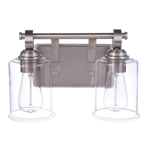 Romero Brushed Polished Nickel Bathroom Light by Craftmade Lighting