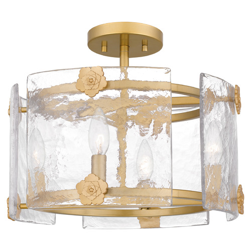 Quoizel Lighting Jolie Light Gold Semi-Flushmount Light